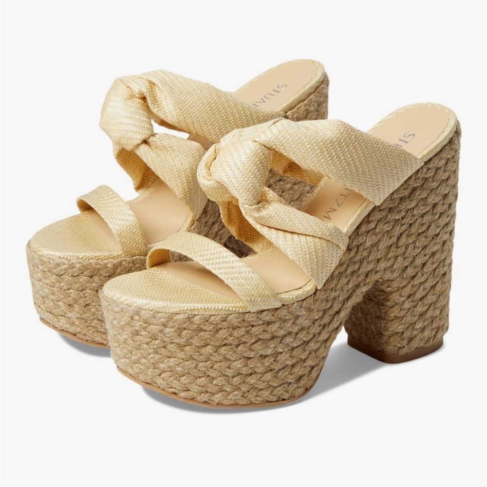 Stuart Weitzman Women's 145mm Playa So High Knot Platform Slides - Sandals